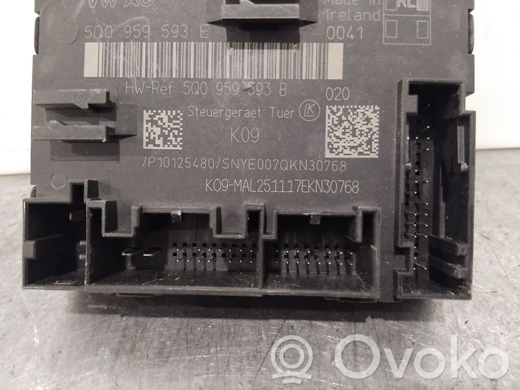 Unité de commande module de porte   5Q0959593E,5Q0959593E,5Q0959593E,5Q0959593E