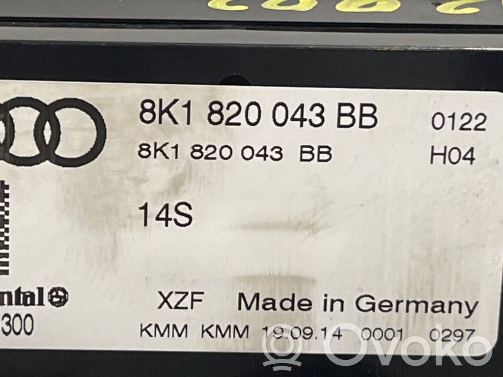 Audi A4 S4 B8 8K Climate control/heater control trim 