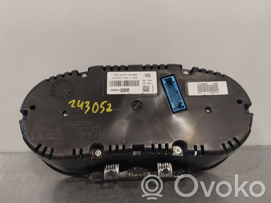 Volkswagen Polo V 6R Tachimetro (quadro strumenti) 