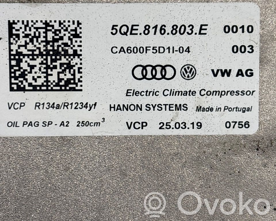 Volkswagen e-Golf Compresseur de climatisation