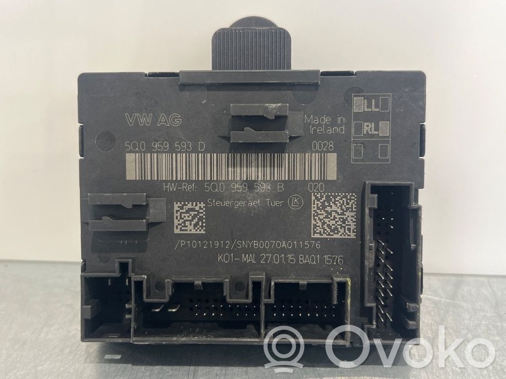 Unité de commande module de porte   5Q0959593D,5Q0959593D,5Q0959593D,5Q0959593D