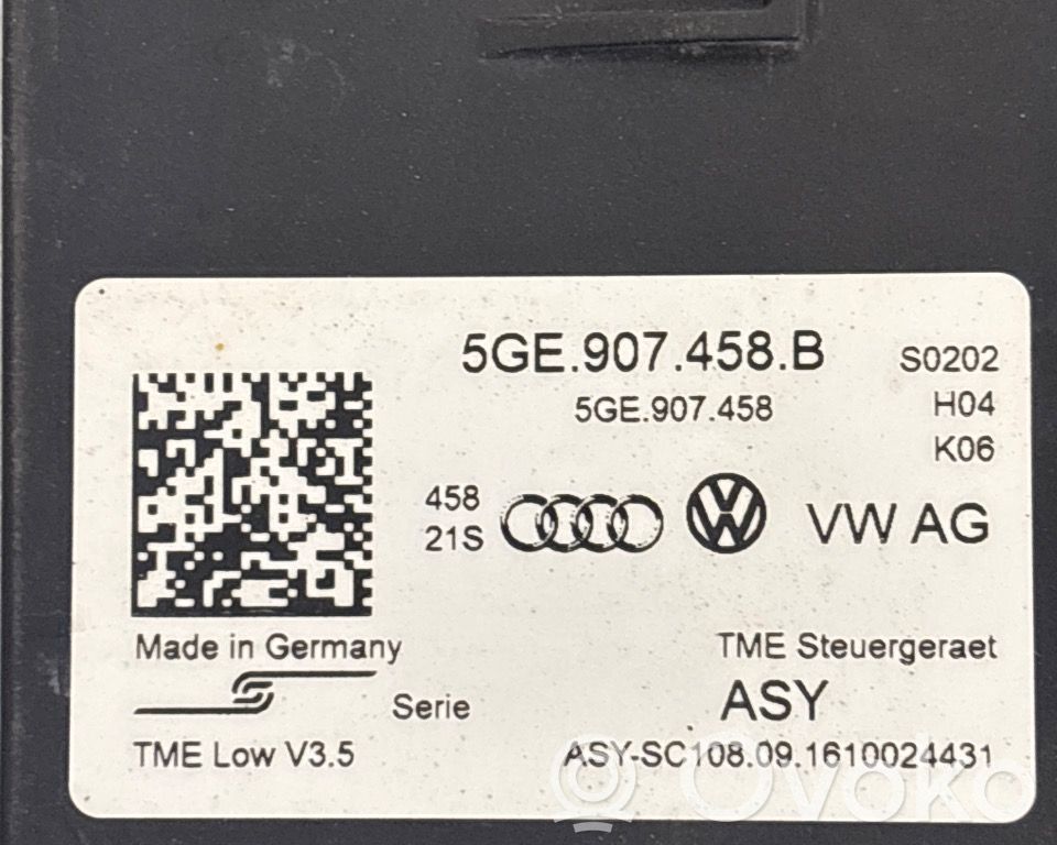 Volkswagen e-Golf Inne komputery / moduły / sterowniki 