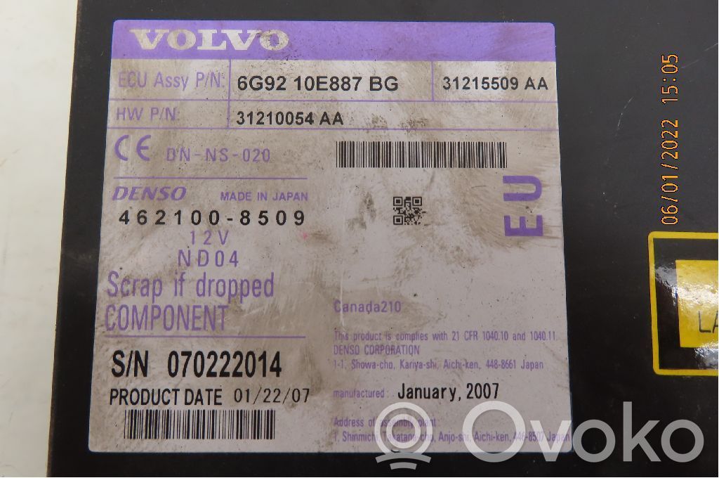 Volvo S80 Unidad delantera de radio/CD/DVD/GPS