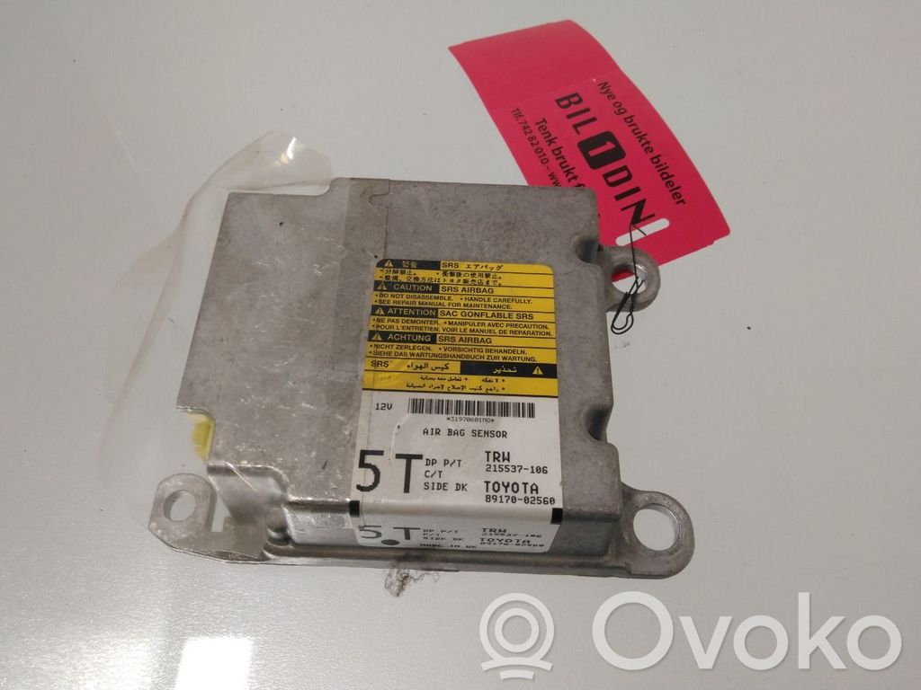 Toyota Auris 150 Unitate/modul de comandă airbaguri 