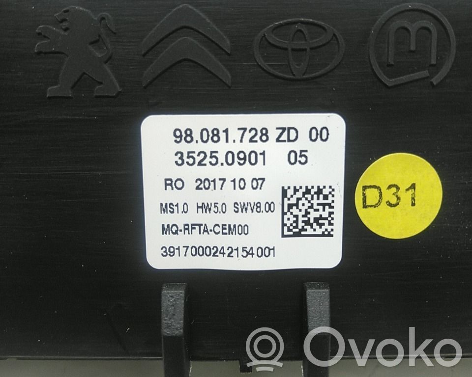 Toyota Proace Panel klimatyzacji / Ogrzewania 