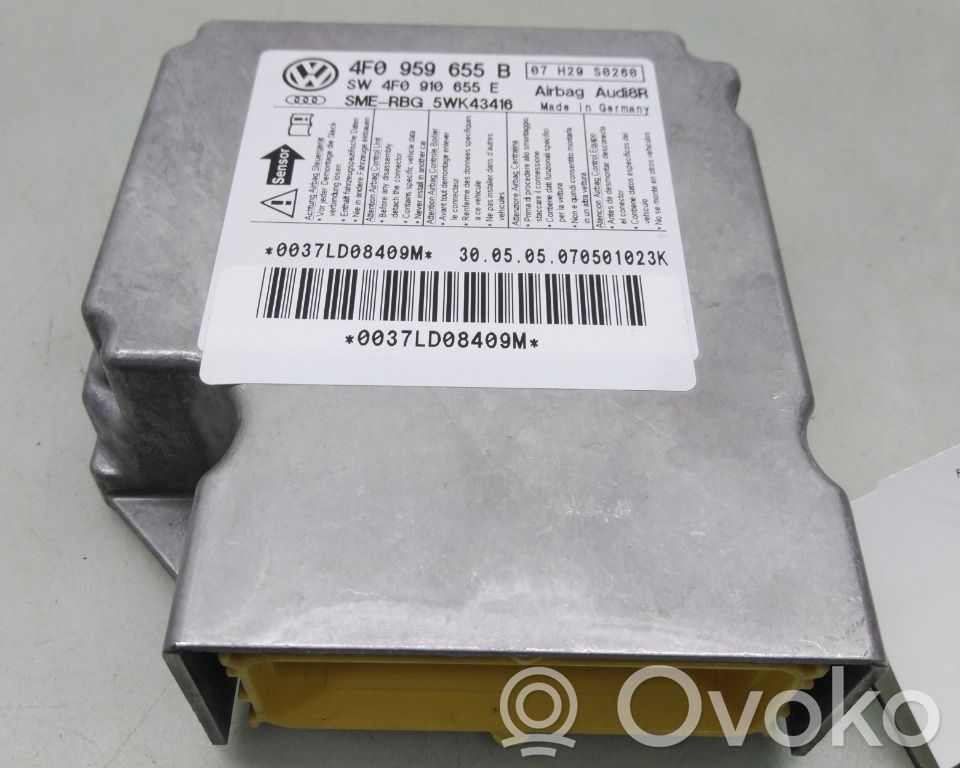 Audi A6 S6 C6 4F Centralina/modulo airbag 