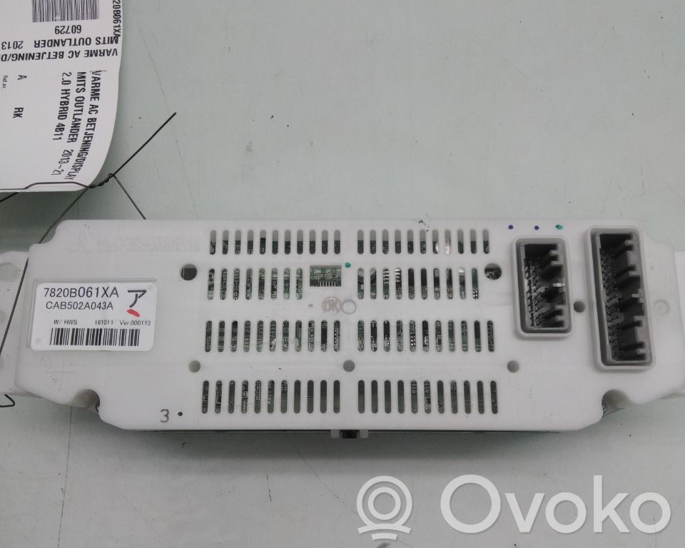 Mitsubishi Outlander Mascherina climatizzatore/regolatore riscaldamento