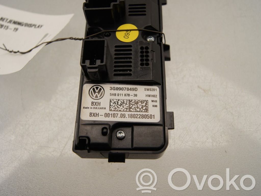 Volkswagen PASSAT B8 Console centrale, commande chauffage/clim