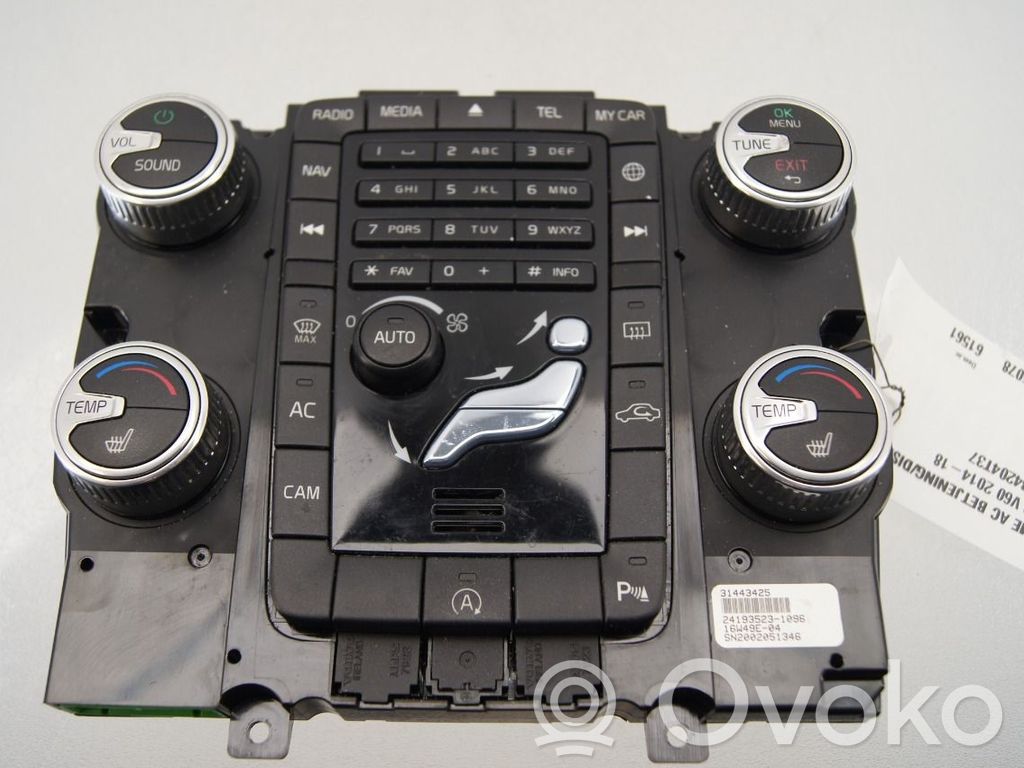 Volvo V60 Rămă unitate control climatizare 