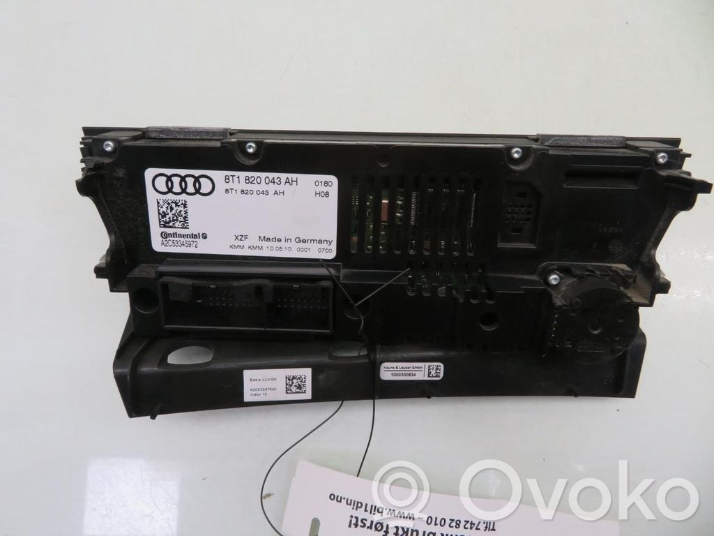 Console centrale, commande chauffage/clim   8T1820043AHXZF,8T1820043AHXZF
