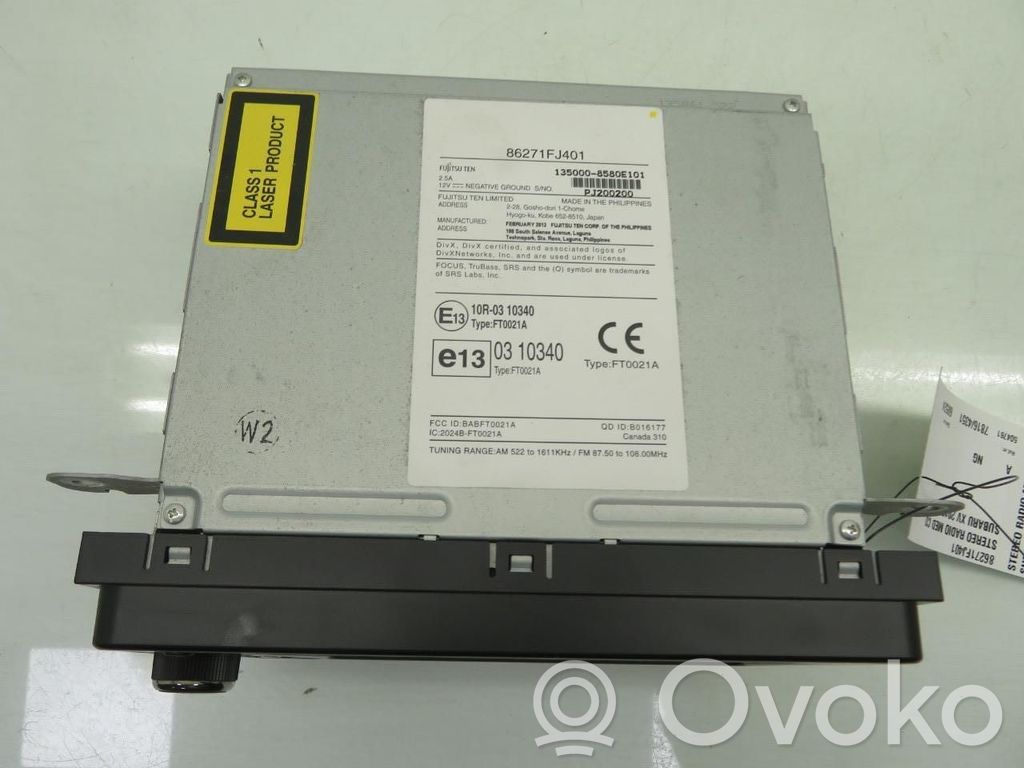 Subaru XV I Panel / Radioodtwarzacz CD/DVD/GPS