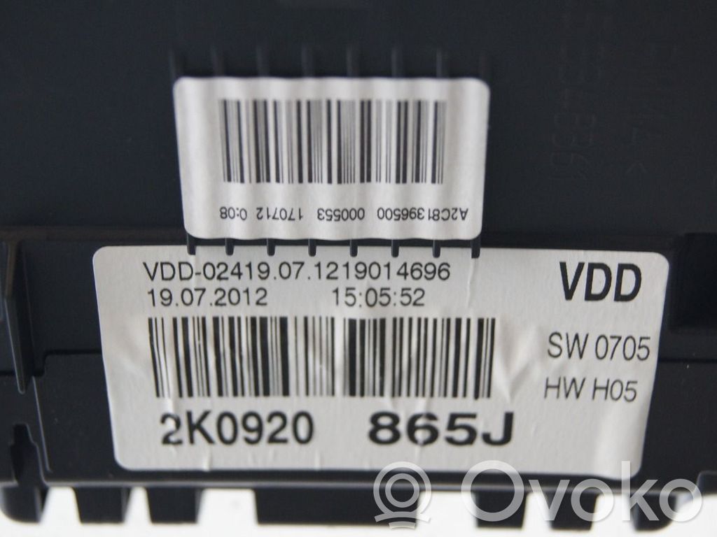 Volkswagen Caddy Vitezometru (grup de instrumente) 