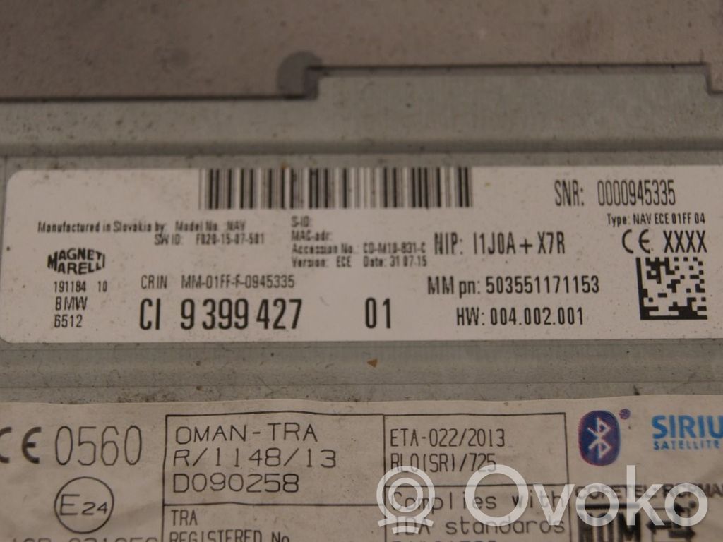 BMW 2 F45 Unidad delantera de radio/CD/DVD/GPS 