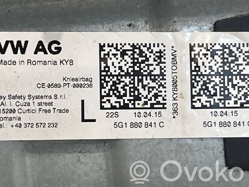 Volkswagen e-Golf Airbag pentru genunchi 