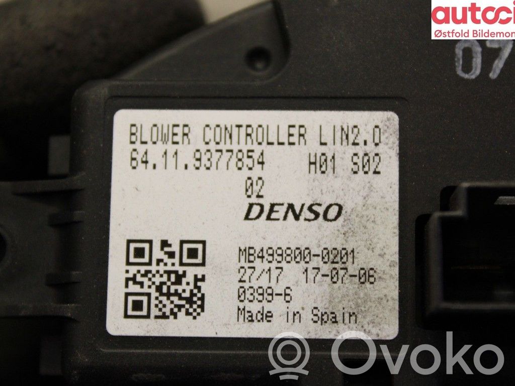 BMW i3 Résistance moteur de ventilateur de chauffage 