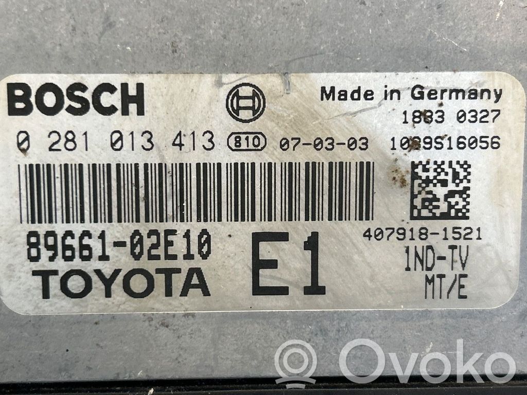 Toyota Auris 150 Komputer / Sterownik ECU silnika 