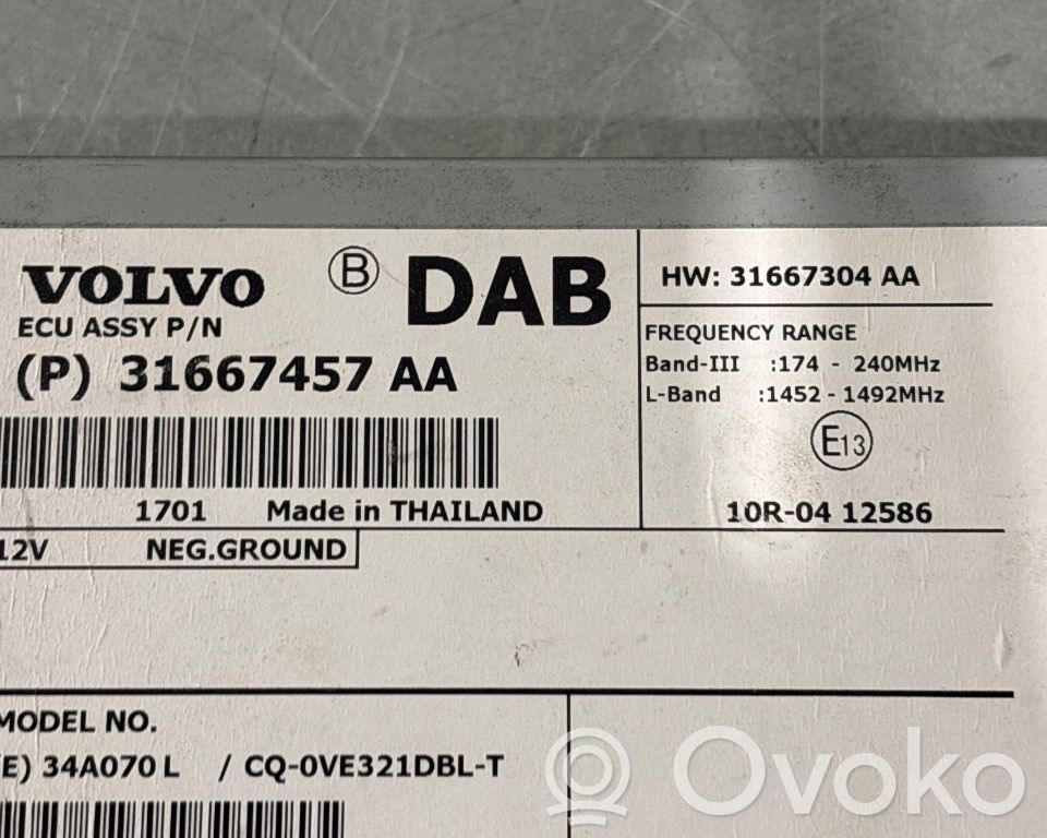 Volvo V60 Panel / Radioodtwarzacz CD/DVD/GPS 