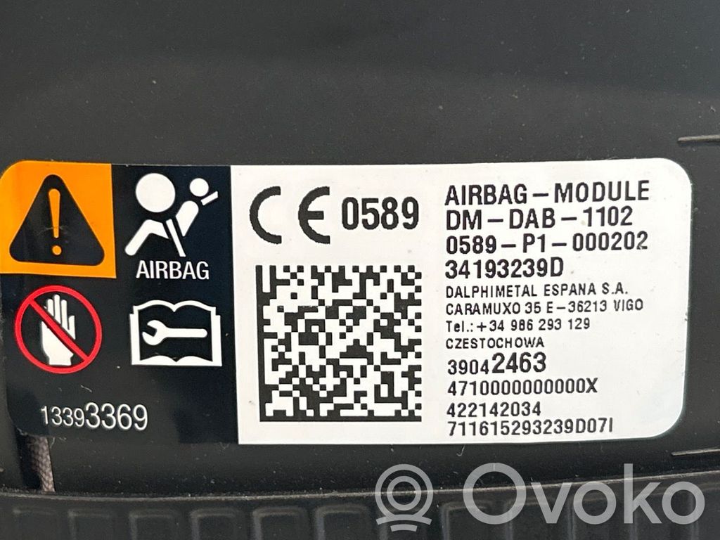 Opel Astra K Airbag volan 