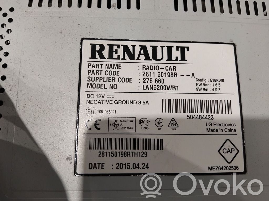 Opel Vivaro Unitate principală radio/CD/DVD/GPS 