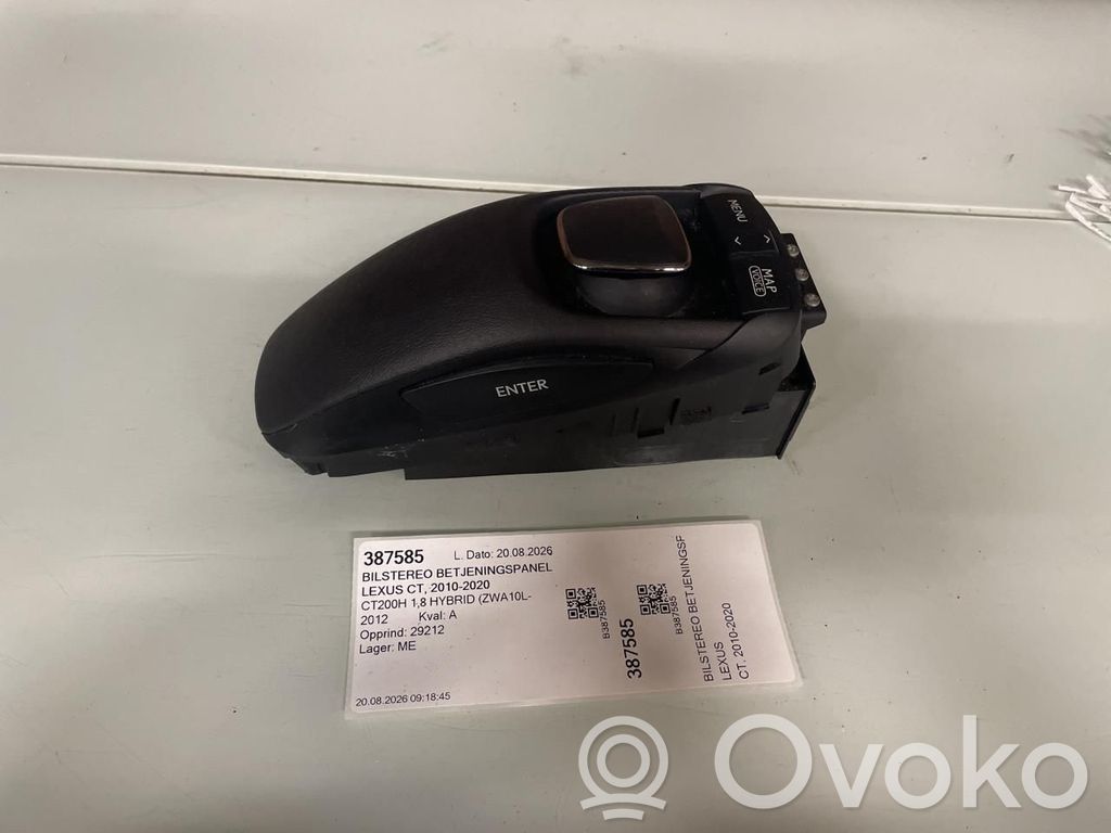 Lexus CT 200H Modul comenzi multimedia 