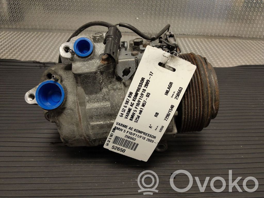 BMW 5 F10 F11 Klimakompressor Pumpe 