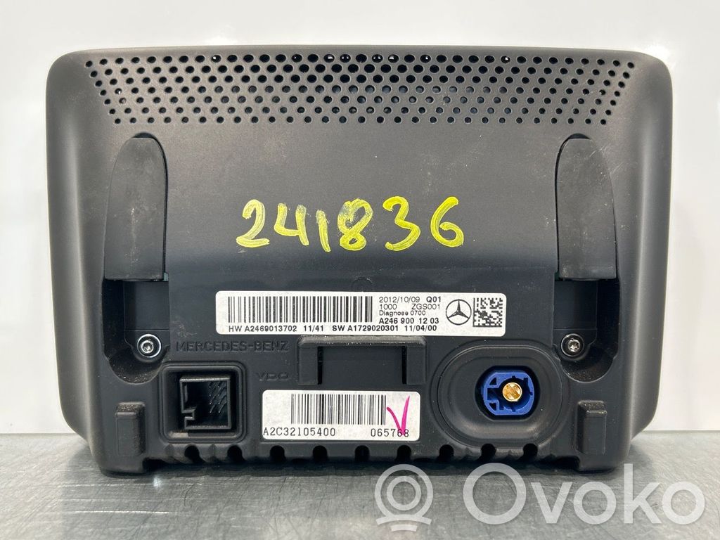 Mercedes-Benz B W246 W242 Console centrale, commande de multimédia l'unité principale
