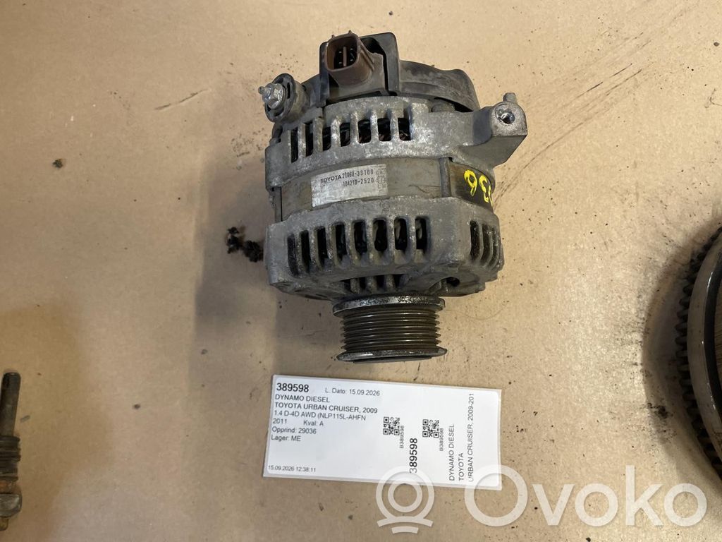 Toyota Urban Cruiser XP110 Generatore/alternatore 