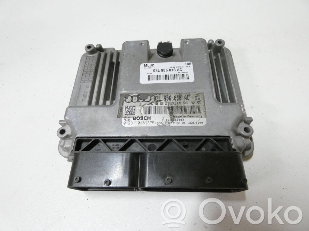 Engine control unit/module   03L906018AC,03L906018JL,0281018375