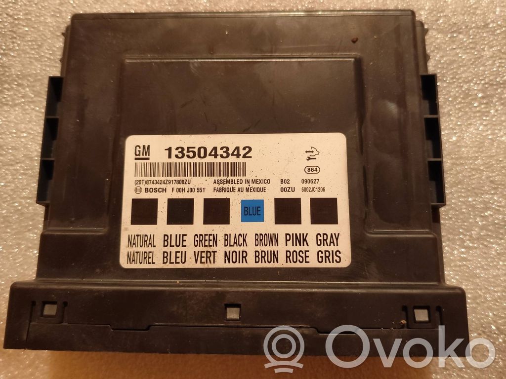 Module confort   13504342,6002JC1206,F00HJ00551