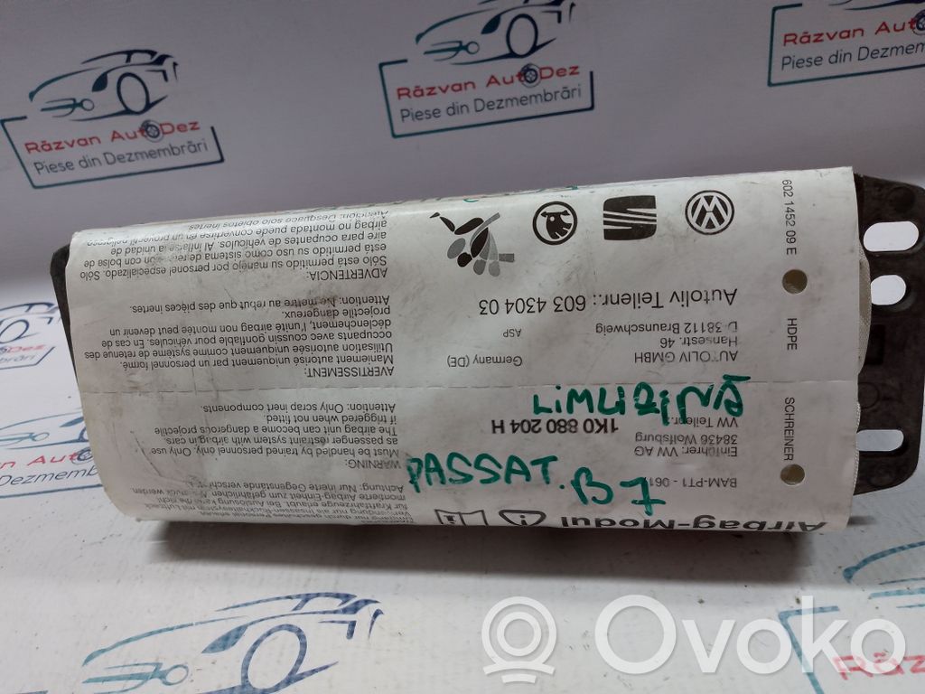 Volkswagen PASSAT B7 Poduszka powietrzna Airbag pasażera 
