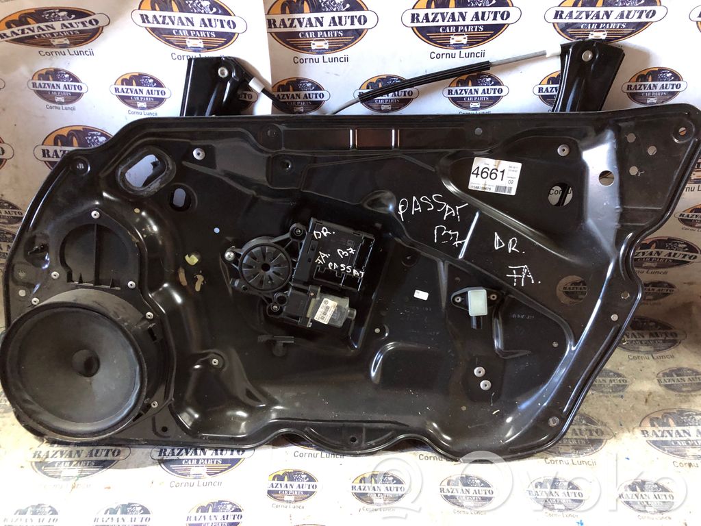 Volkswagen PASSAT B7 Elektryczny podnośnik szyby drzwi przednich 