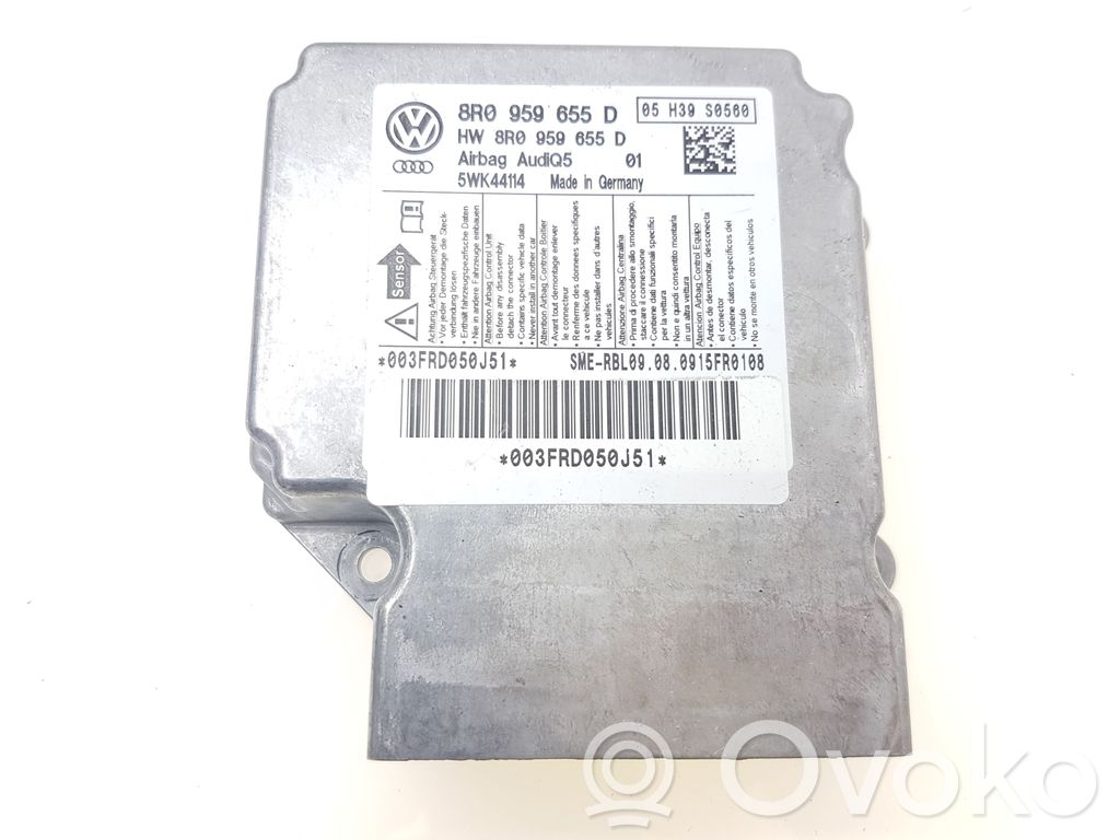 Sterownik / Moduł Airbag   8R0959655,8R0959655D,5WK44114,003FRD050J51,05H39S0560