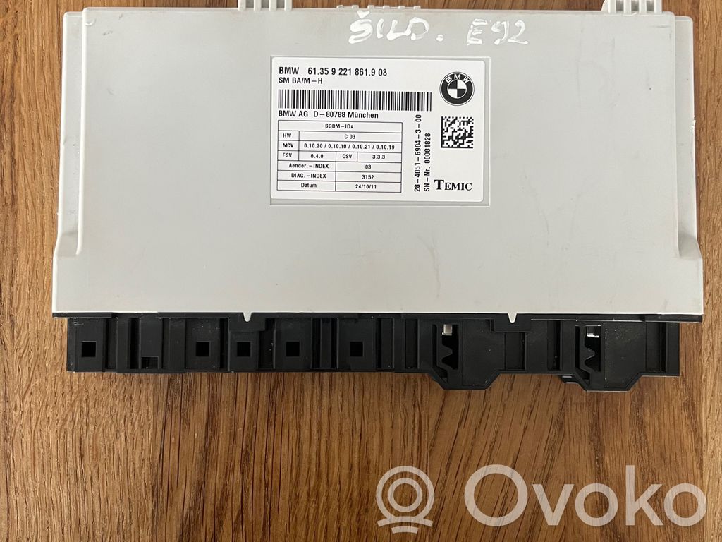 Seat control module   9221861,61359221861