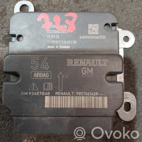 Renault Trafic III (X82) Centralina/modulo airbag