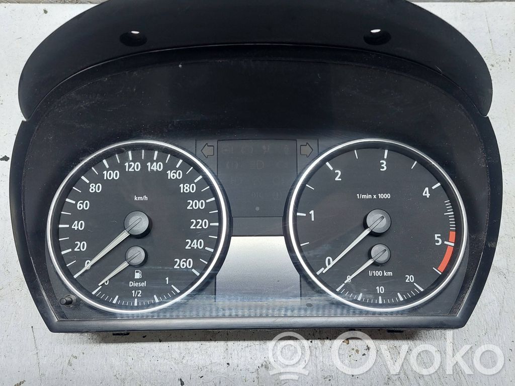 BMW 3 E90 E91 Spidometrs (instrumentu panelī) 