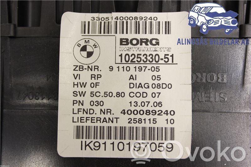 BMW 3 E90 E91 Speedometer (instrument cluster) 