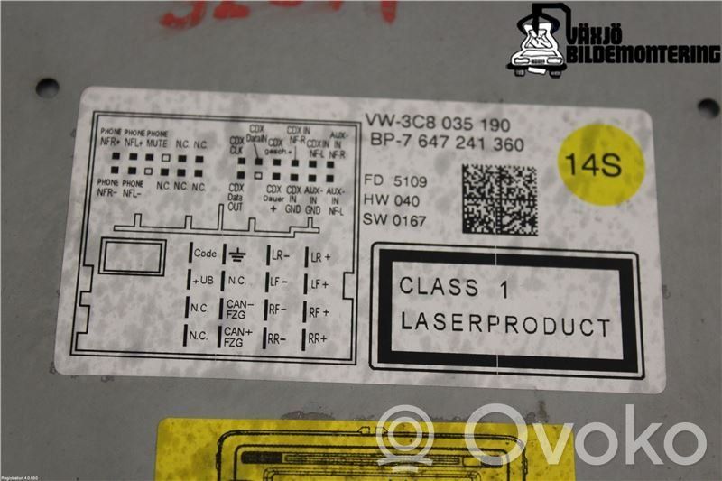 Volkswagen PASSAT B6 Panel / Radioodtwarzacz CD/DVD/GPS 