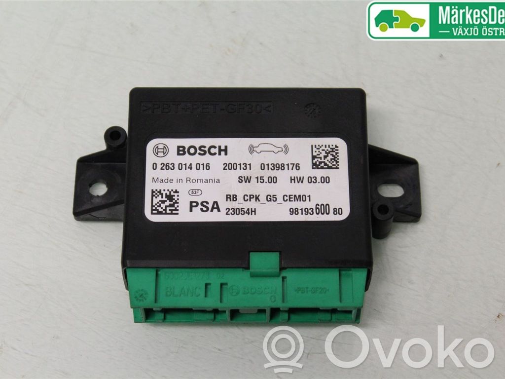 Parking PDC control unit/module   1617138880,0263015016,9819360080