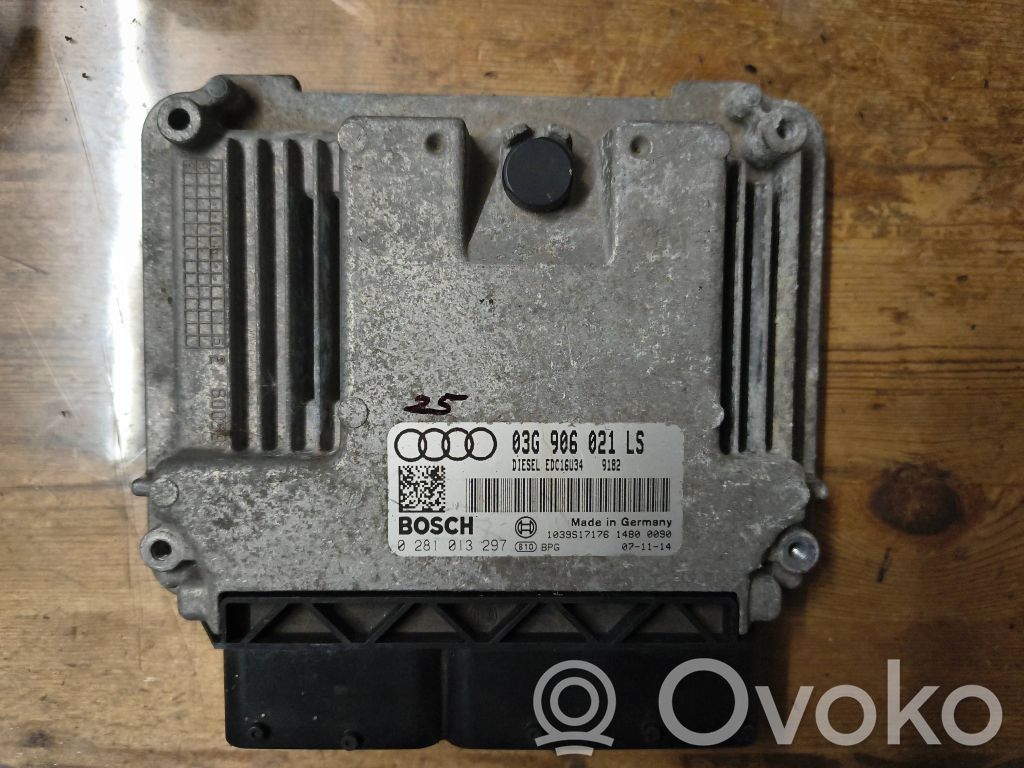 Engine control unit/module   03G906021LS,0281013297,1039S17176