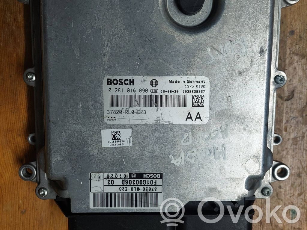 Engine control unit/module   0281016090,37820RL0E23,1039S39337,37820RL0E23