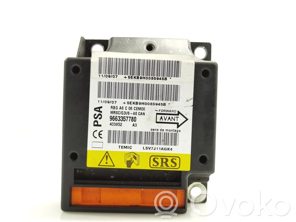 Airbag control unit/module   9663357780,403852