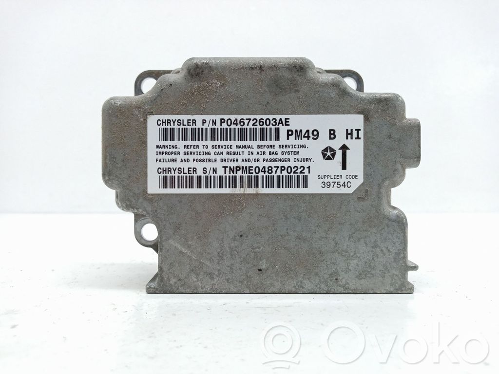 Airbag control unit/module   P04672603AE,PM49BHI