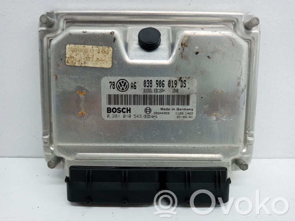Unidad de control/módulo del motor   0281010543,038906019DS,28SA4959