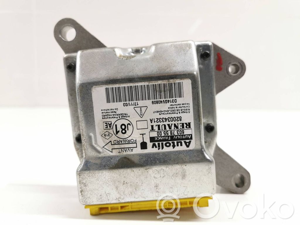 Unidad de control/módulo del Airbag   603785500,8200343321A