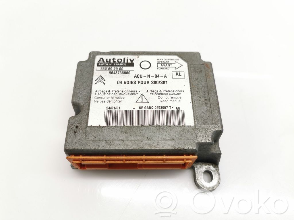 Airbag control unit/module   9643735880,550892900