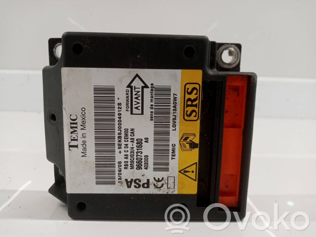 Unidad de control/módulo del Airbag   9660731680,MRSCG3I4