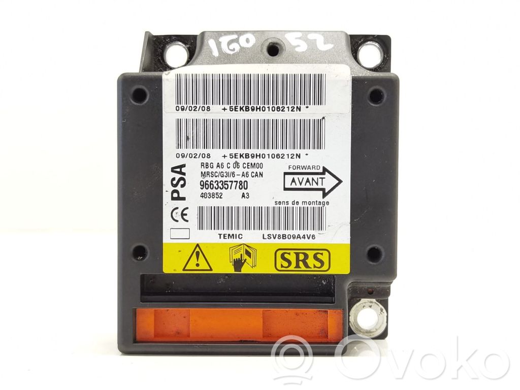 Airbag control unit/module   9663357780,403852