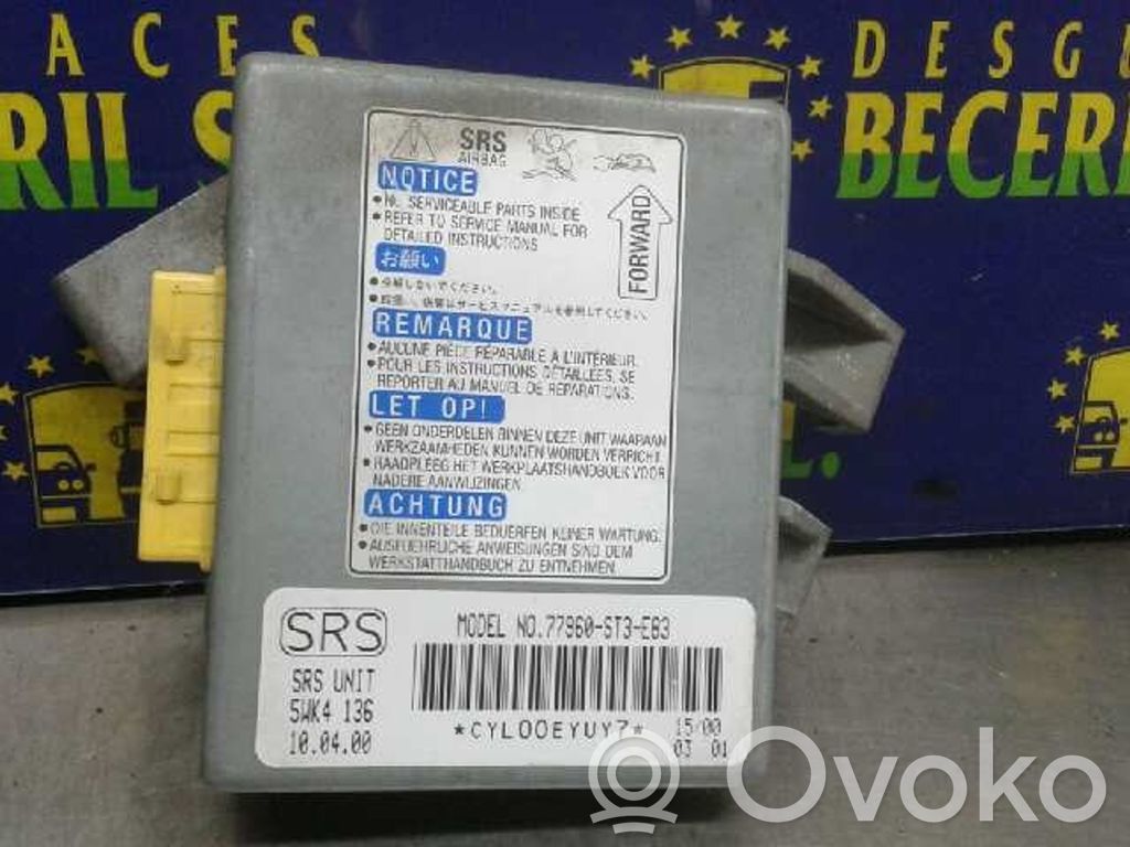 Airbag control unit/module   77960ST3E83,5WK4136,CYL00EYUY7