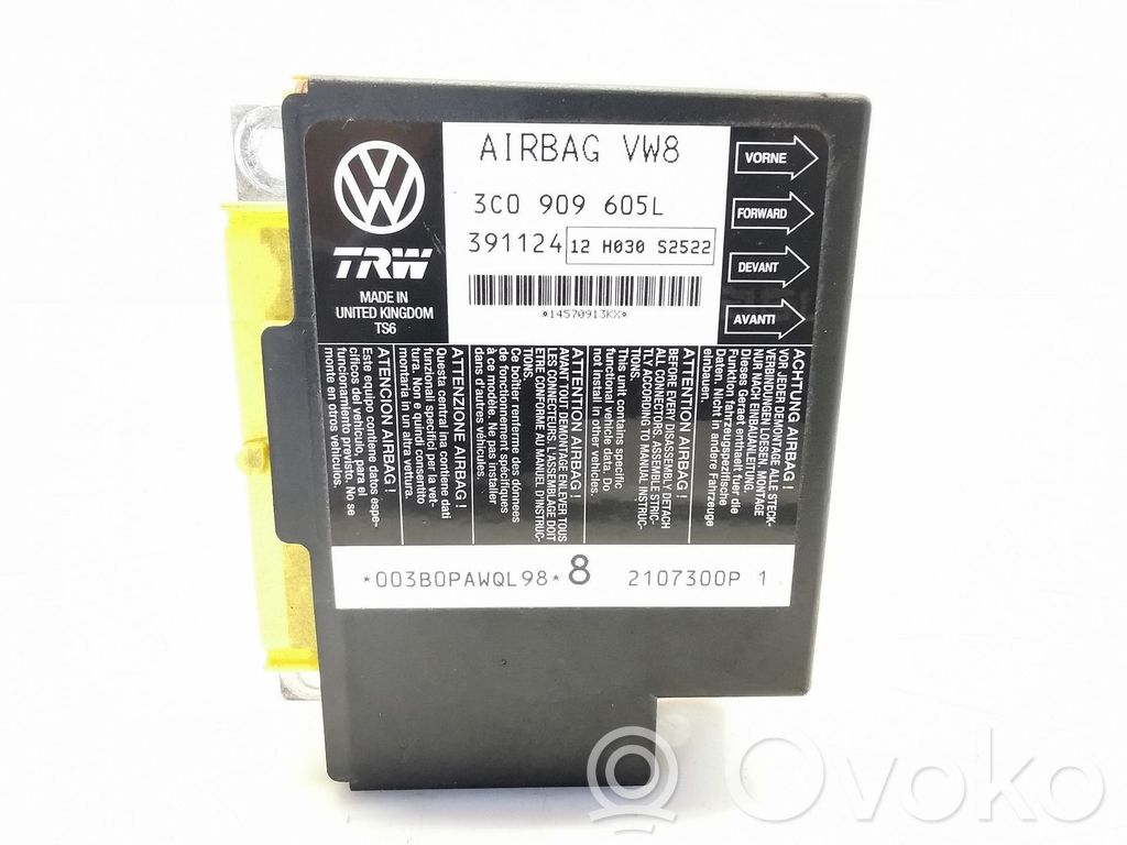 Seat Leon (1P) Module de contrôle airbag