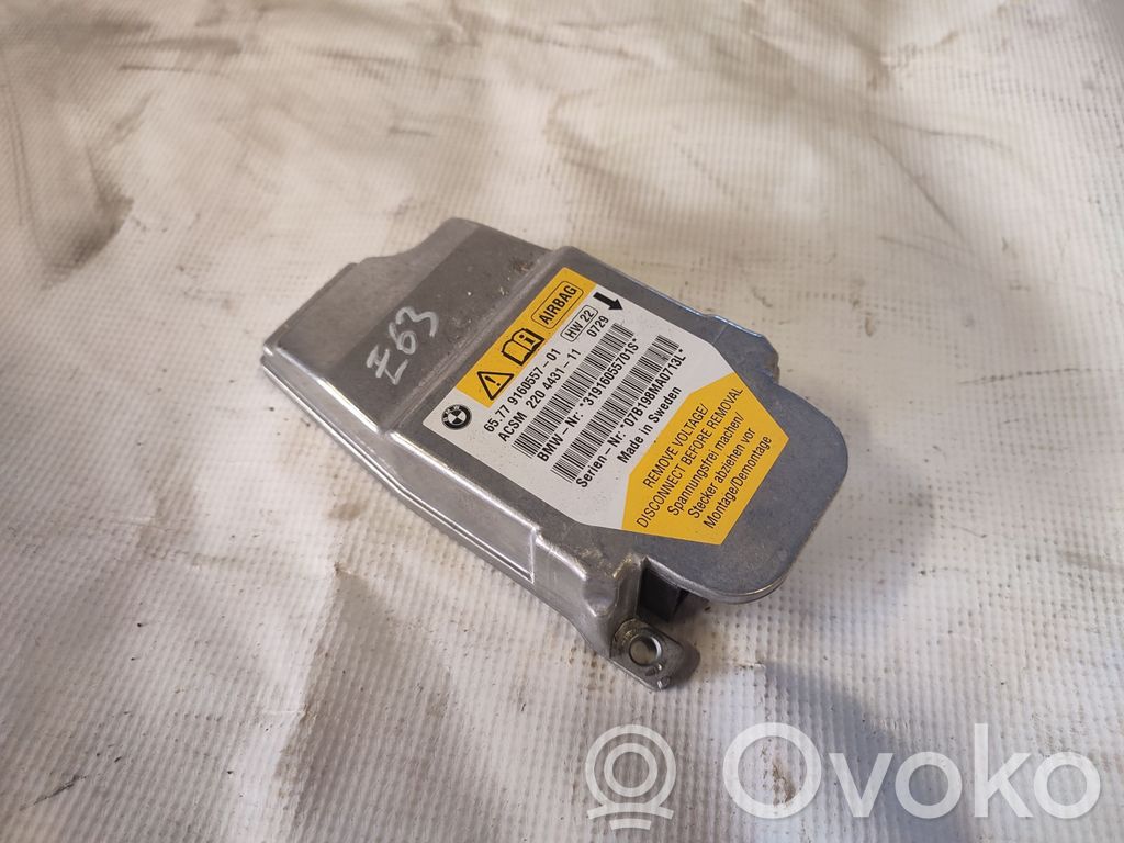 Airbag control unit/module   65779160557,65779172018,65779145400,65776978373,65779114214,65779118749,9160557